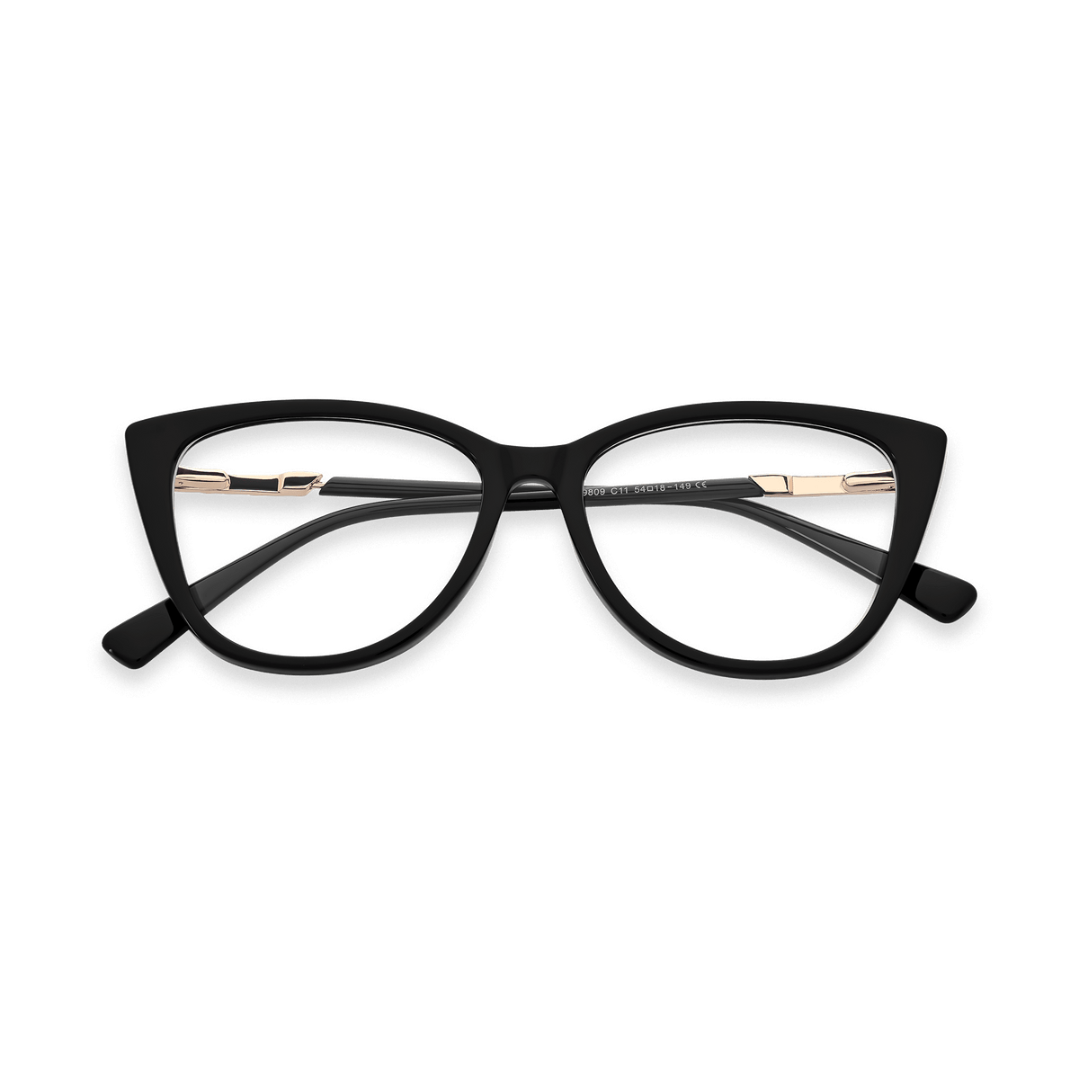 Yahir Black Cat Eye Eyeglasses | EYDOLOGY