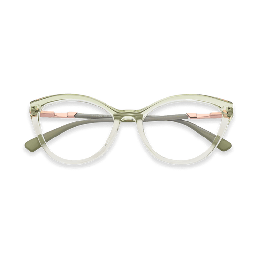 Zaylee Gradient Grass Green Cat Eye Eyeglasses | EYDOLOGY