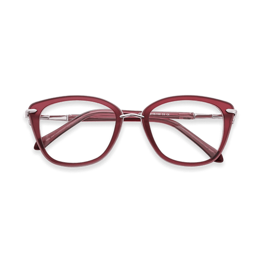 Zoey Matte Plum Cat Eye Eyeglasses | EYDOLOGY