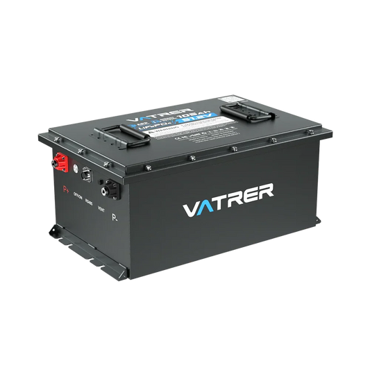 Vatrer 48V 105AH リチウム ゴルフカート バッテリー、200A BMS、4000+ サイクル LiFePO4 バッテリー、最大 10.24kW 電力 JP - 1 PACK