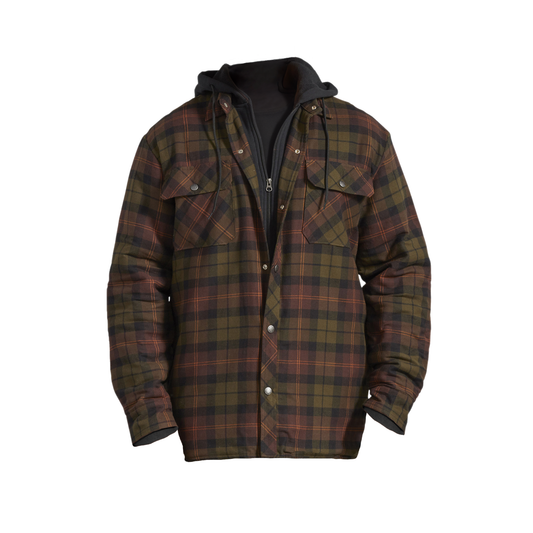 Bulletproof Flannel Jacket (IIIA) - S / Forest Brown