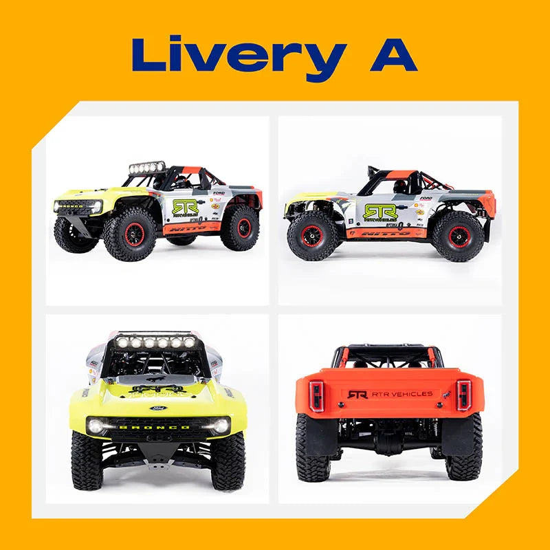 FMS 1/7 Scale Ford Bronco Off-Road Brushless 4WD 80 km/h RTR 6S RC Racing Short Course Truck - Racing Livery Red - A / Sea freight (20-40 days)