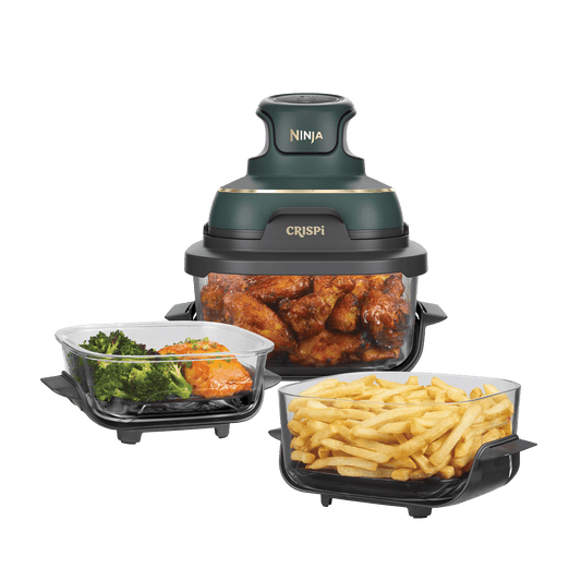 Ninja CRISPi 4-in-1 Portable Glass Air Fryer in Green/Gold | FN103UKGN | by SharkNinja