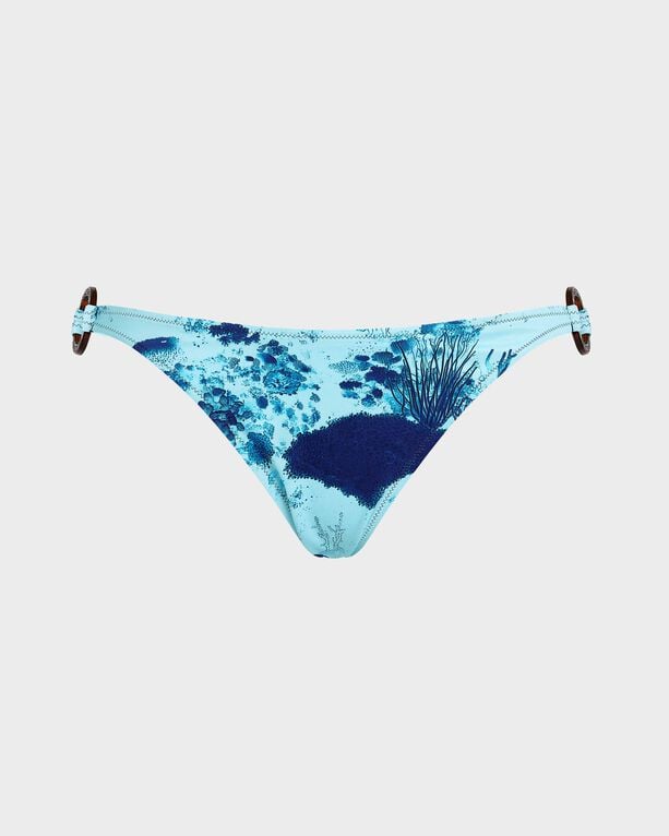 Vilebrequin - Women Mini Brief Bikini Bottom Coral Reef - Swimwear - Fine - Blue - Size XL