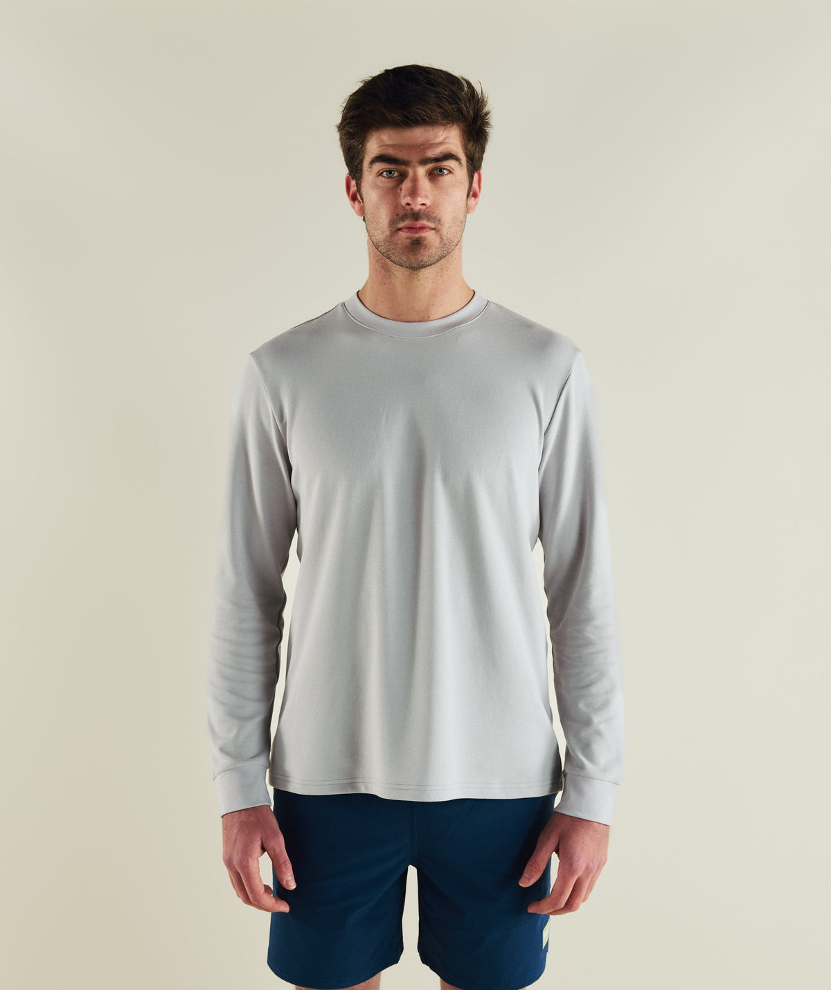 Mens FreeMotion Long Sleeve Tee - Cool Grey