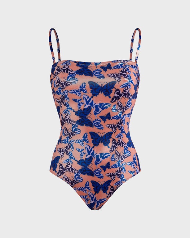 Vilebrequin - Women Bustier One-piece Swimsuit Disco Butterfly - Swimwear - Facette - Pink - Size L