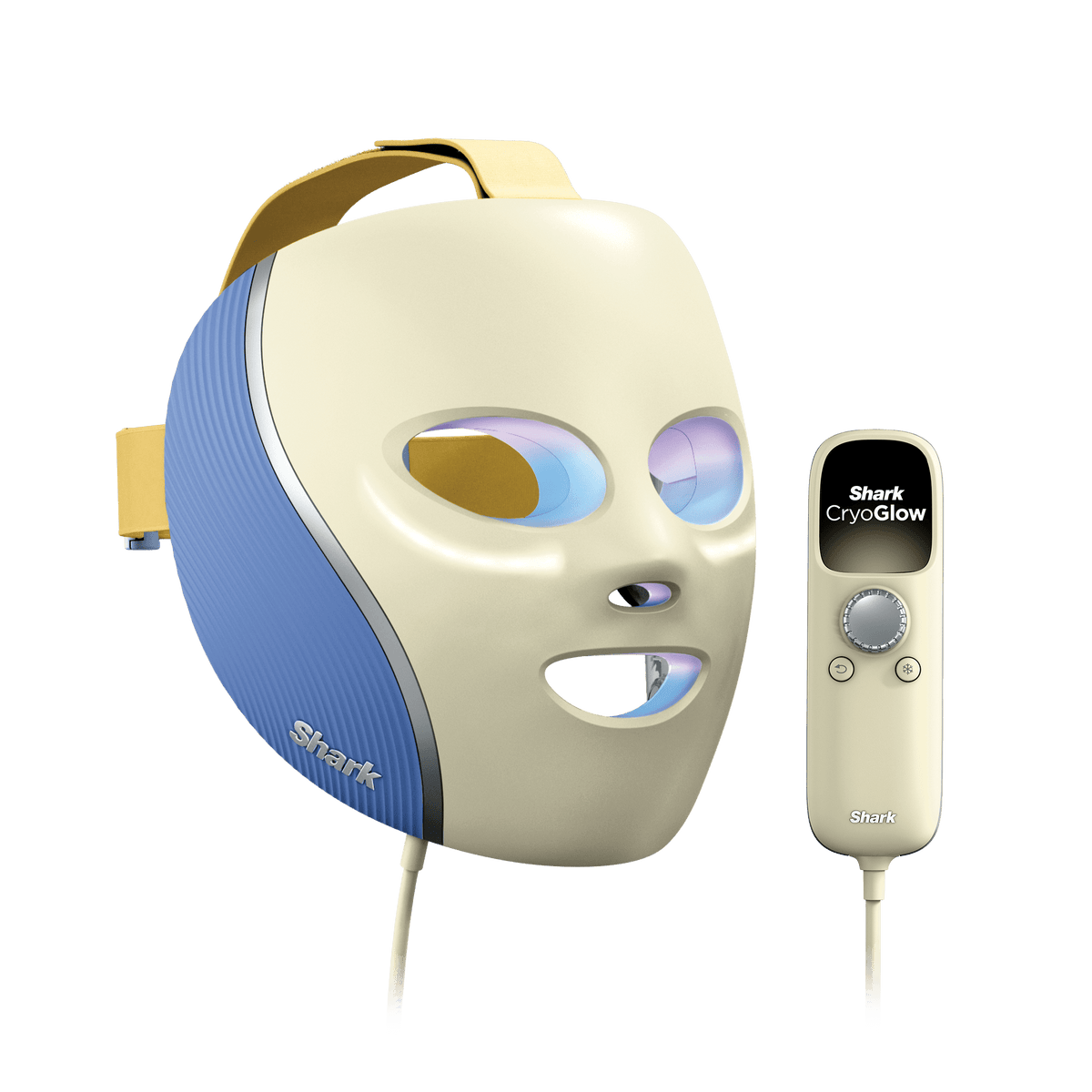 Shark CryoGlow Under-Eye Cooling & LED Anti-Ageing & Blemish Repair Mask in Butter Cream/Periwinkle | FW312UKCS | by SharkNinja