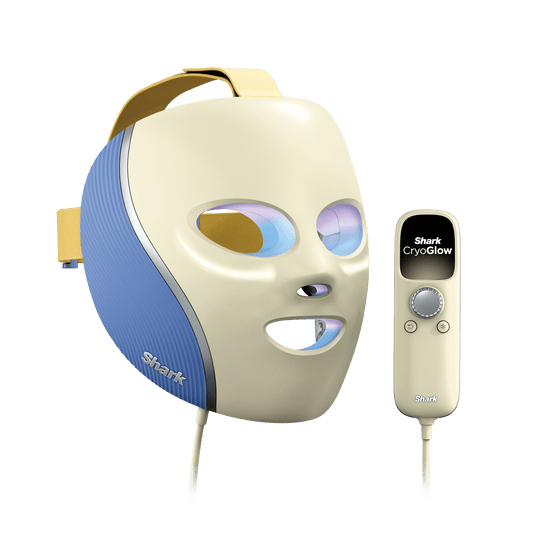 Shark CryoGlow Under-Eye Cooling & LED Anti-Ageing & Blemish Repair Mask in Butter Cream/Periwinkle | FW312UKCS | by SharkNinja