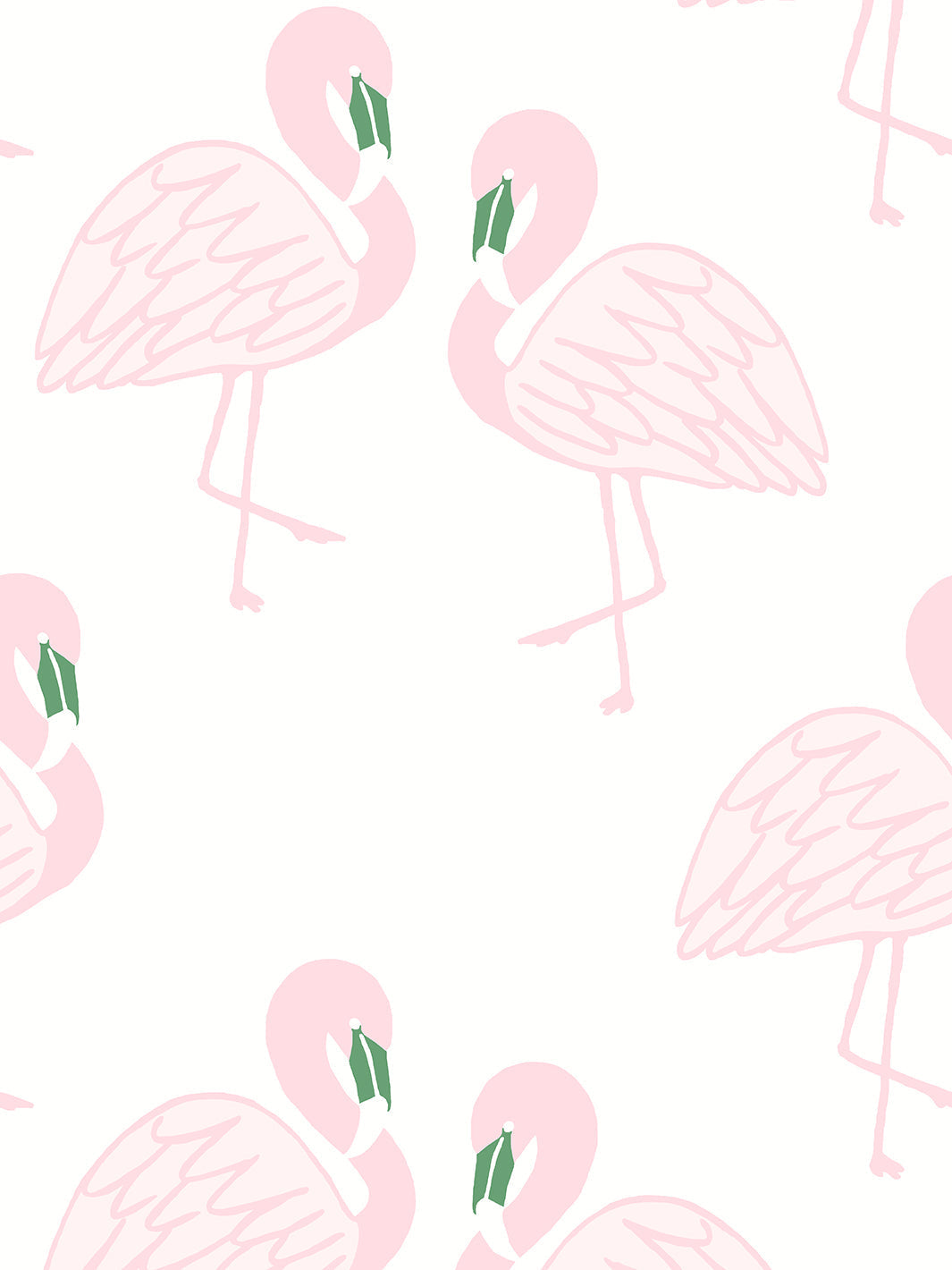 'Flamingos' Wallpaper by Tea Collection - Beverly Hills - Removable / 26 in. x 4.5 ft.