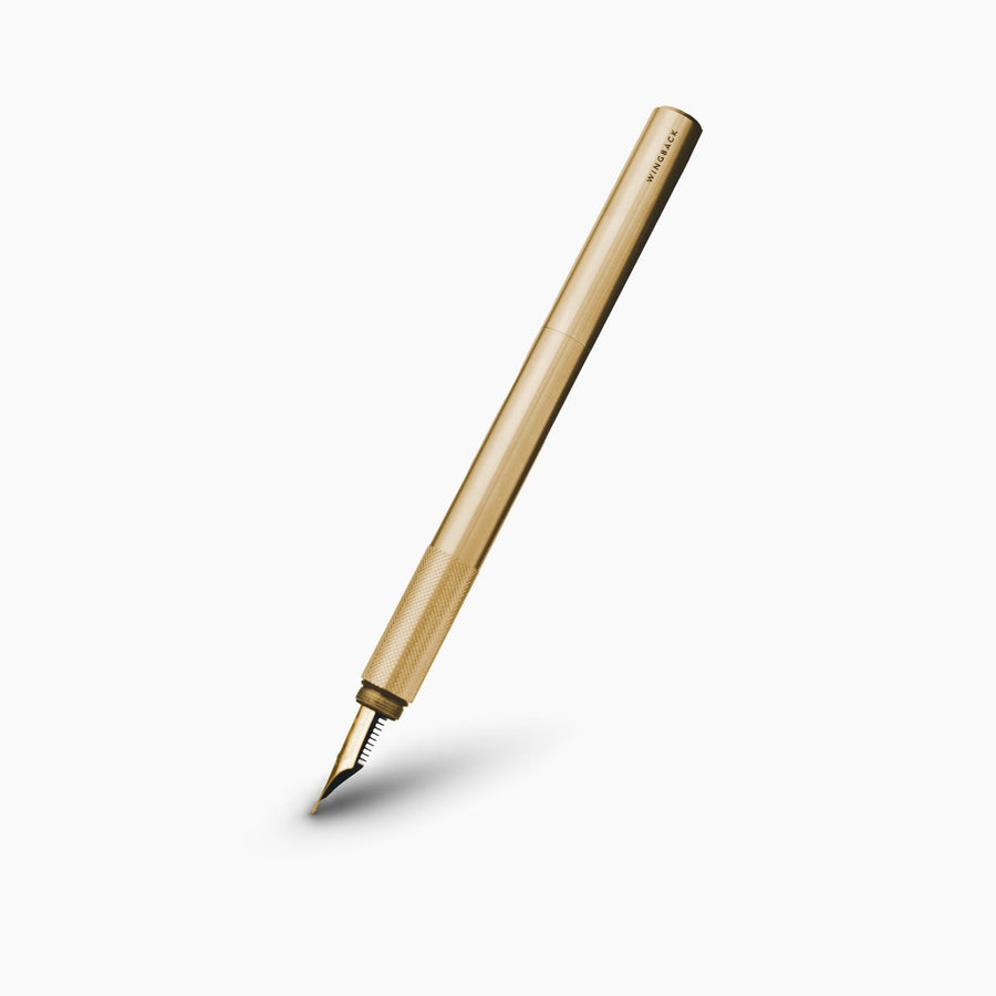Wingback Fountain Pen - Brass Medium