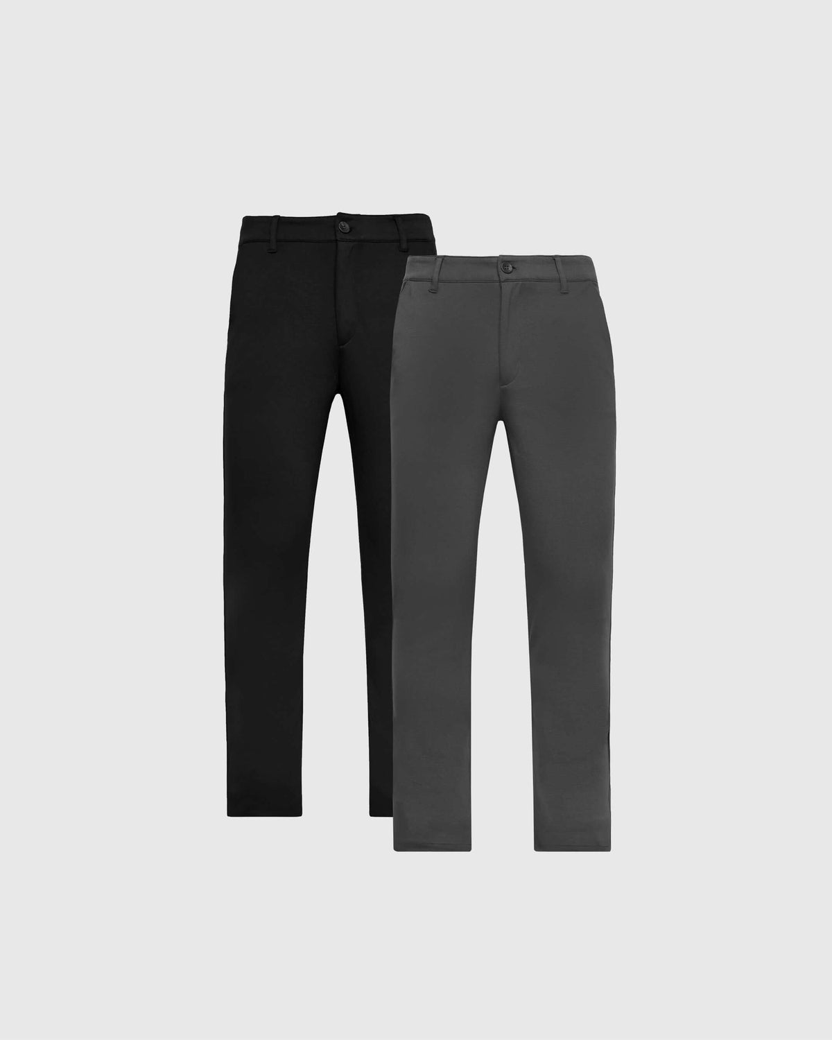 True Classic Black & Carbon Gray Slim Comfort Knit Chino Pant 2-Pack | 42