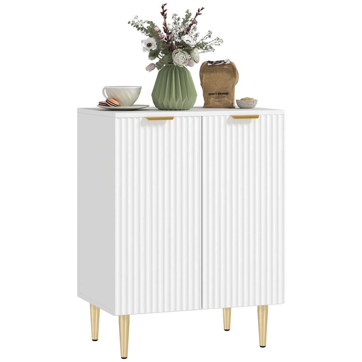 HOMCOM Sideboard Buffet Cabinet with Adjustable Shelf, White