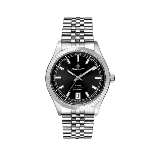 Sussex 44, 43,5mm, silber/schwarz