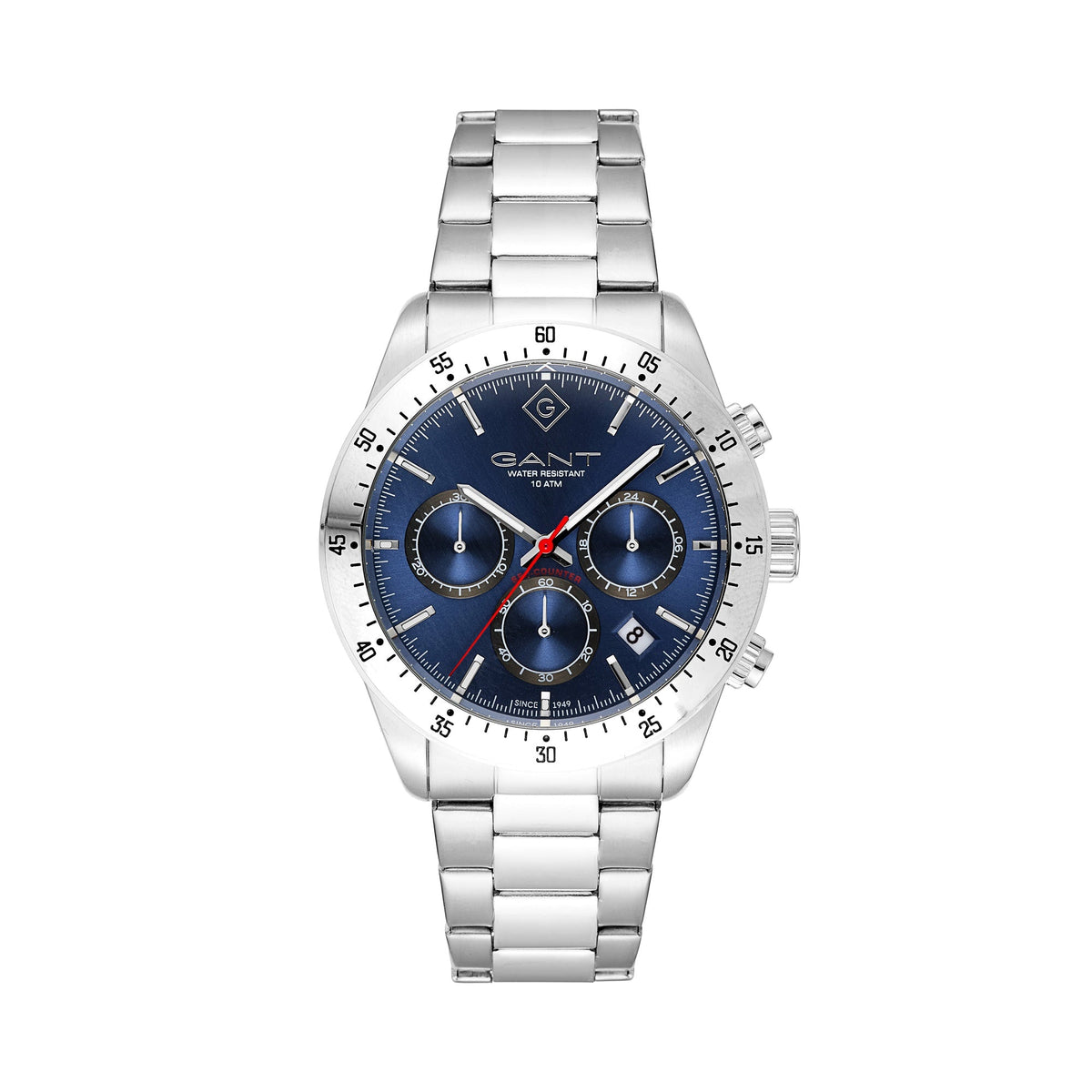 Greenfield, 41mm, silber/blau