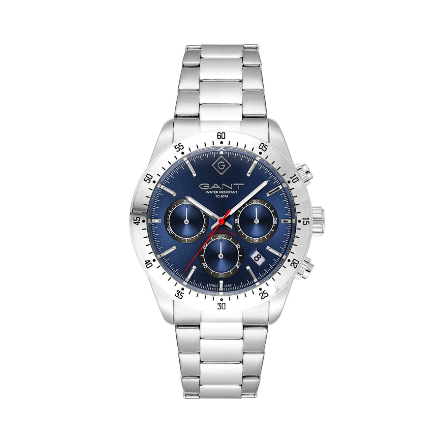 Greenfield, 41mm, silber/blau