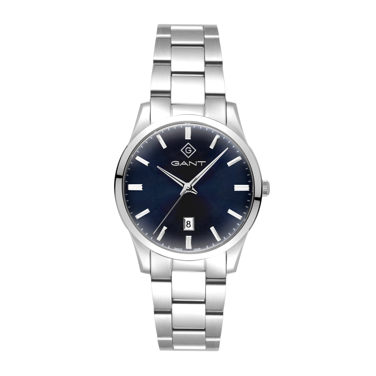 Taunton, 39mm, silber/blau