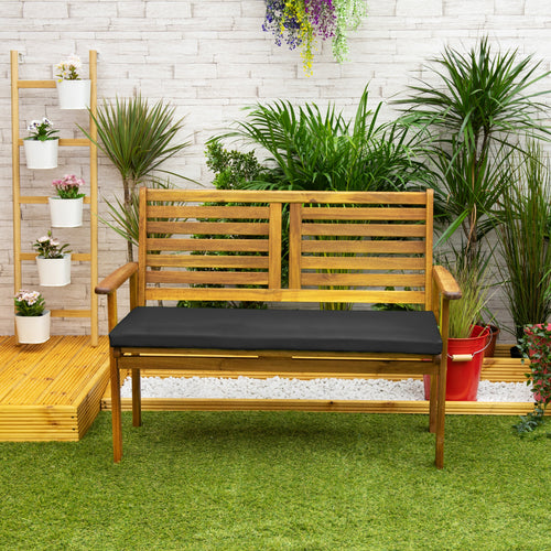 3-Seater Outdoor Keter Eden Bench Cushions – Water Resistant Garden Storage Bench Seat Pads - Black