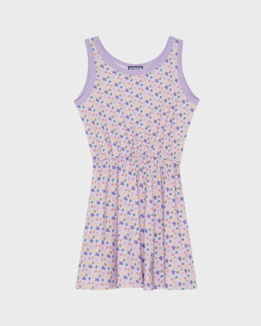 Vilebrequin - Girls Organic Cotton Tank Dress Micro Ronde Des Tortues - Dress - Gaga - Purple - Size 14
