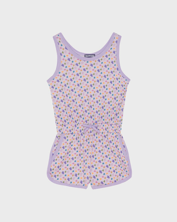 Vilebrequin - Girls Organic Cotton Playsuit Micro Ronde Des Tortues - Com - Girafa - Purple - Size 14