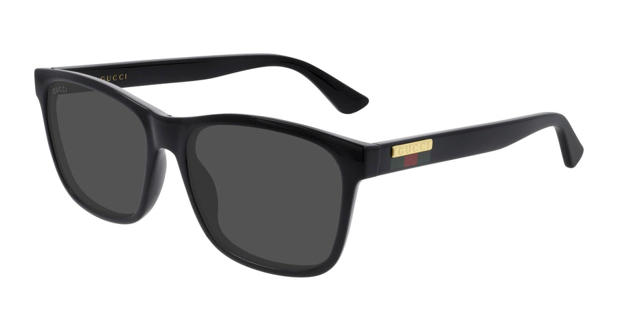Gucci GG0746S 001 Man Sunglasses Injected Black Grey Squared Normal