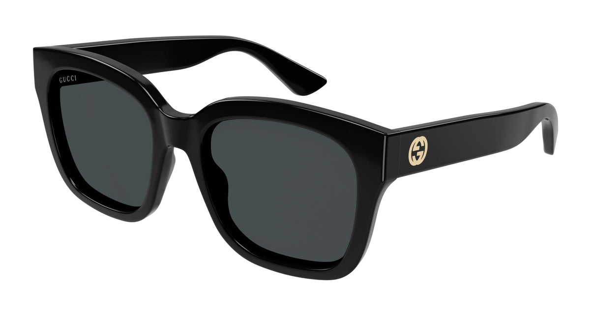 Gucci GG1338S 001 Woman Sunglasses Plastic Black Grey Squared