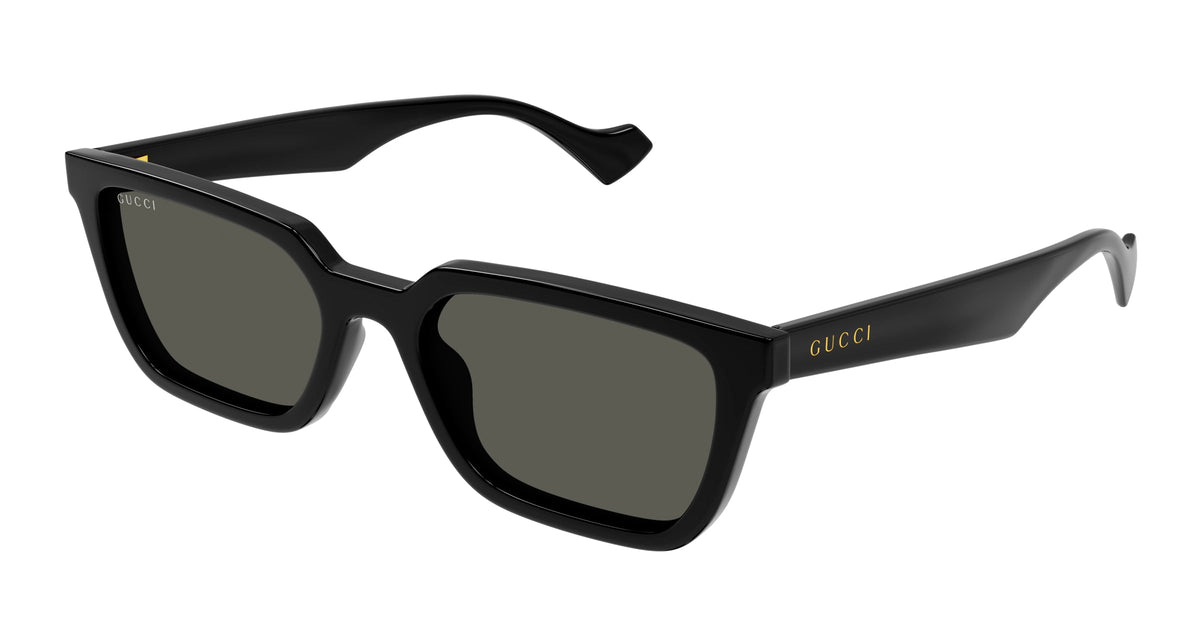 Gucci GG1539S 001 Man Sunglasses Injected Black Grey Squared