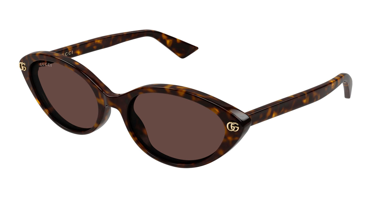 Gucci GG2110S 002 Woman Sunglasses Acetate Havana Brown Cat Eye