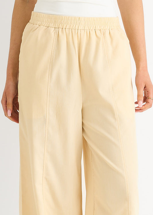 Cream Elasticated Waist Trousers - UK 4 / US 1 / EU 32