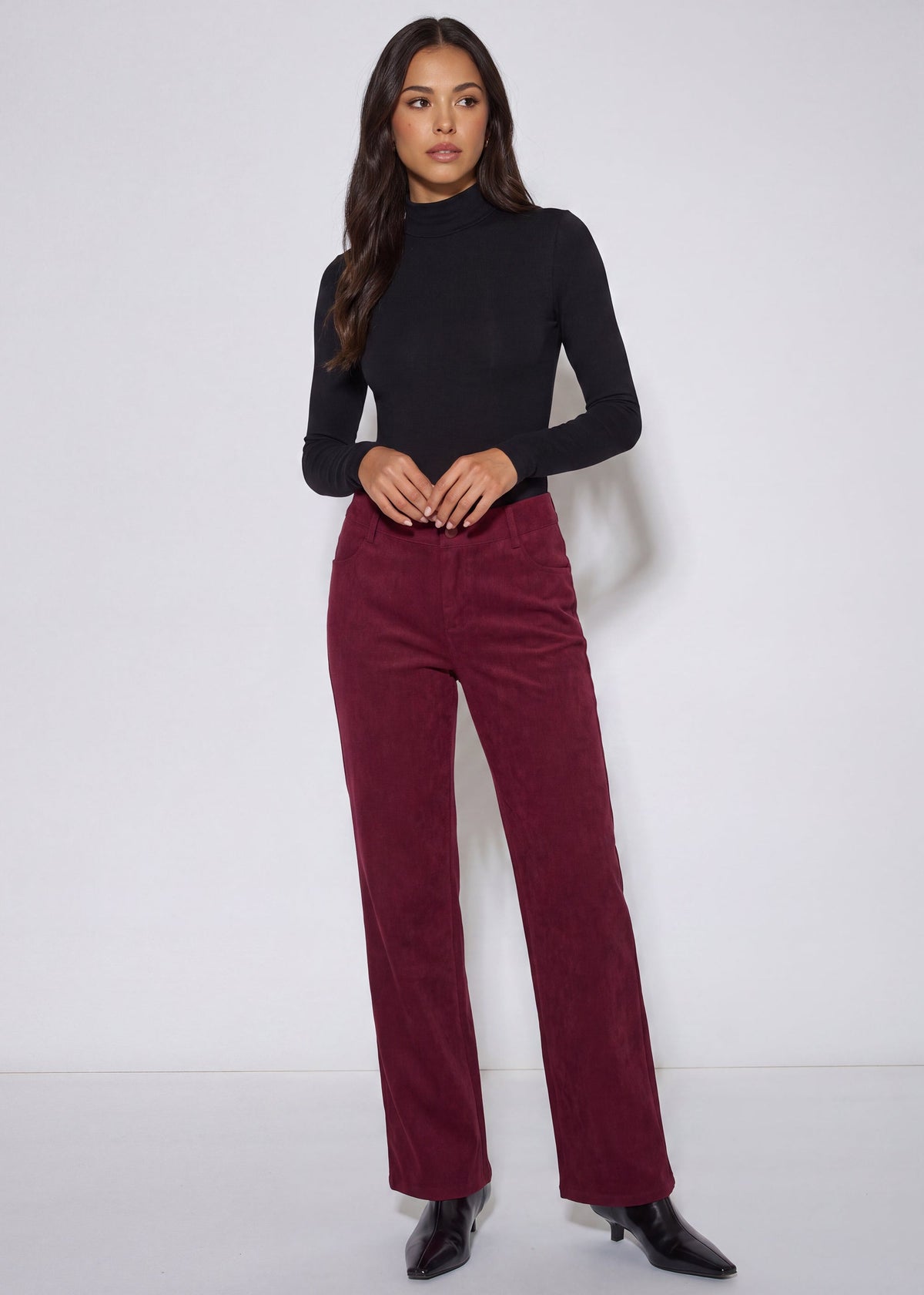 Mulberry Cord Straight Leg Trousers