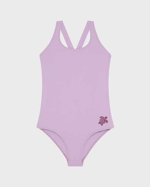 Vilebrequin - Girls Cross-back One-piece Swimsuit Solid - Swimwear - Ginx - Purple - Size 14