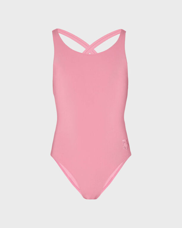 Vilebrequin - Girls Cross-back One-piece Swimsuit Solid - Swimwear - Ginx - Pink - Size 12