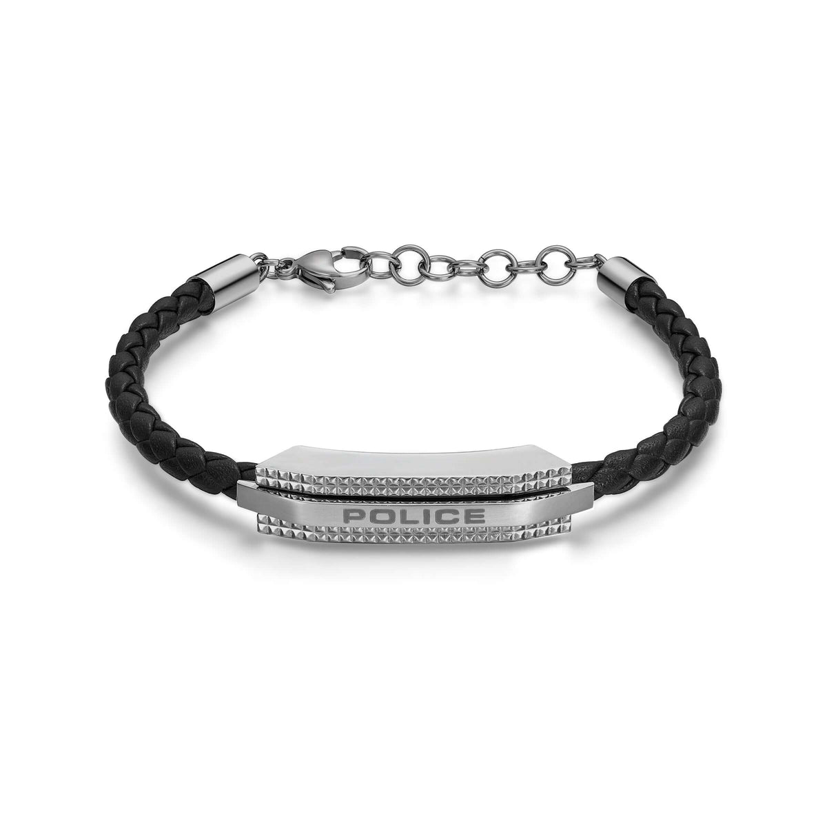 Police Herren Armband Leder Schwarz Edelstahl Herrenarmband Lederkette Lederband Armbänder Herren Lederarmband Herren Lederarmband