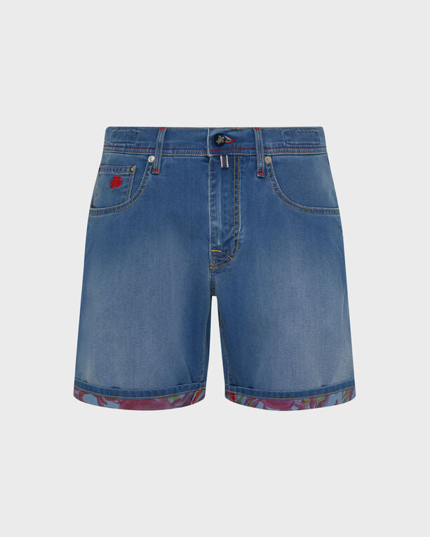 Vilebrequin - Men Denim Bermuda Shorts Crab Balloons - Bermuda - Garonne - Blue - Size 36