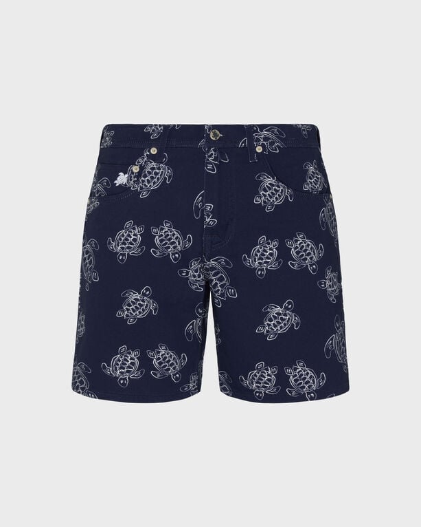 Vilebrequin - Men Bermuda Shorts Ronde Des Tortues - Bermuda - Garonne - Blue - Size 38