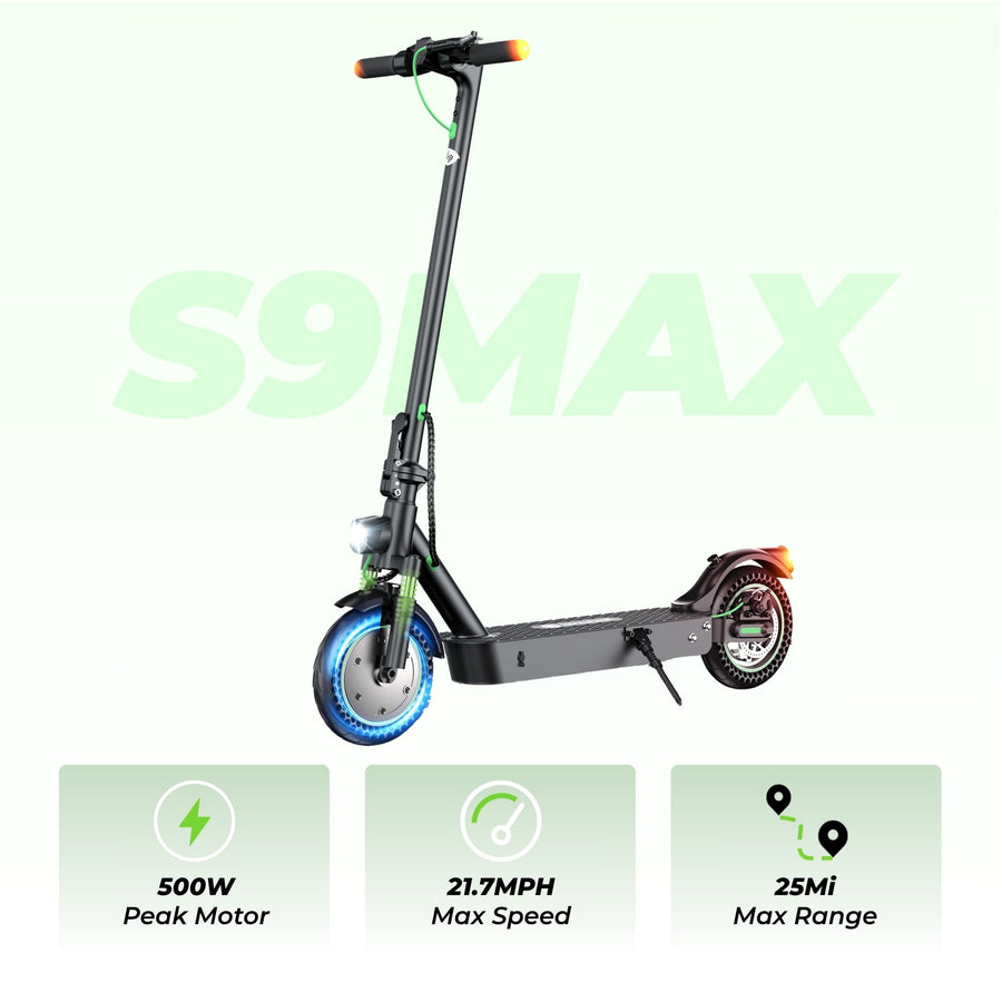 isinwheel® S9 Series Electric Scooter For Adults 500W - S9 Max [25Mi 21.7mph] / 1pcs