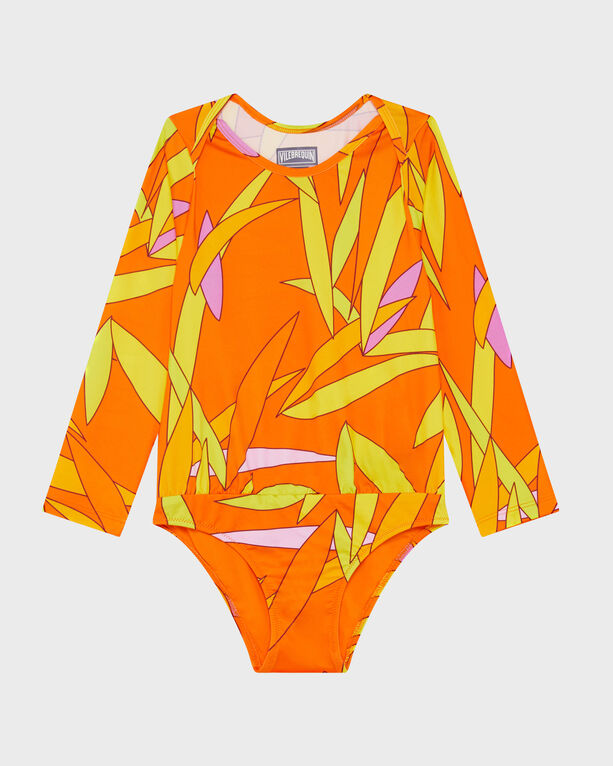 Vilebrequin - Girls One-piece Swimsuit Rashguard Madrague - Rashguard - Galaxie - Orange - Size 2