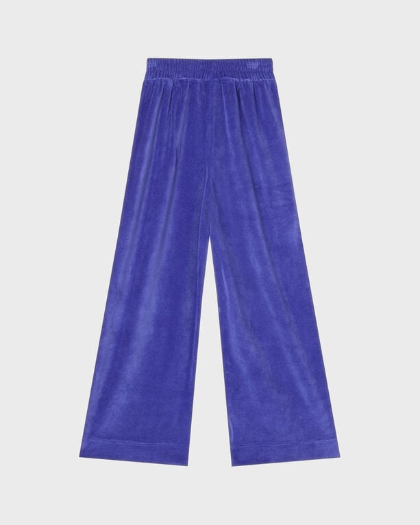 Vilebrequin - Kids Jogger Velvet Pants Embroidered Turtle - Pant - Genzi - Blue - Size 10