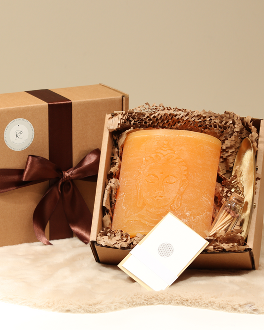 Geschenkbox Buddha · sonnengelb