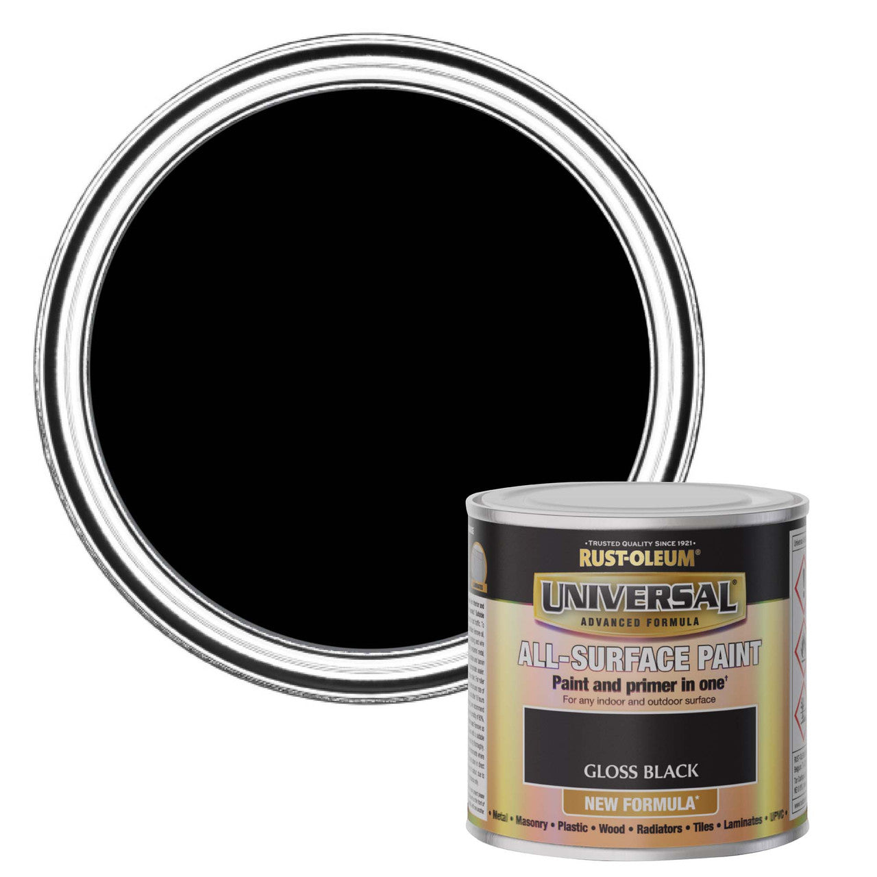Universal All-Surface Paint - Gloss Black 250ml