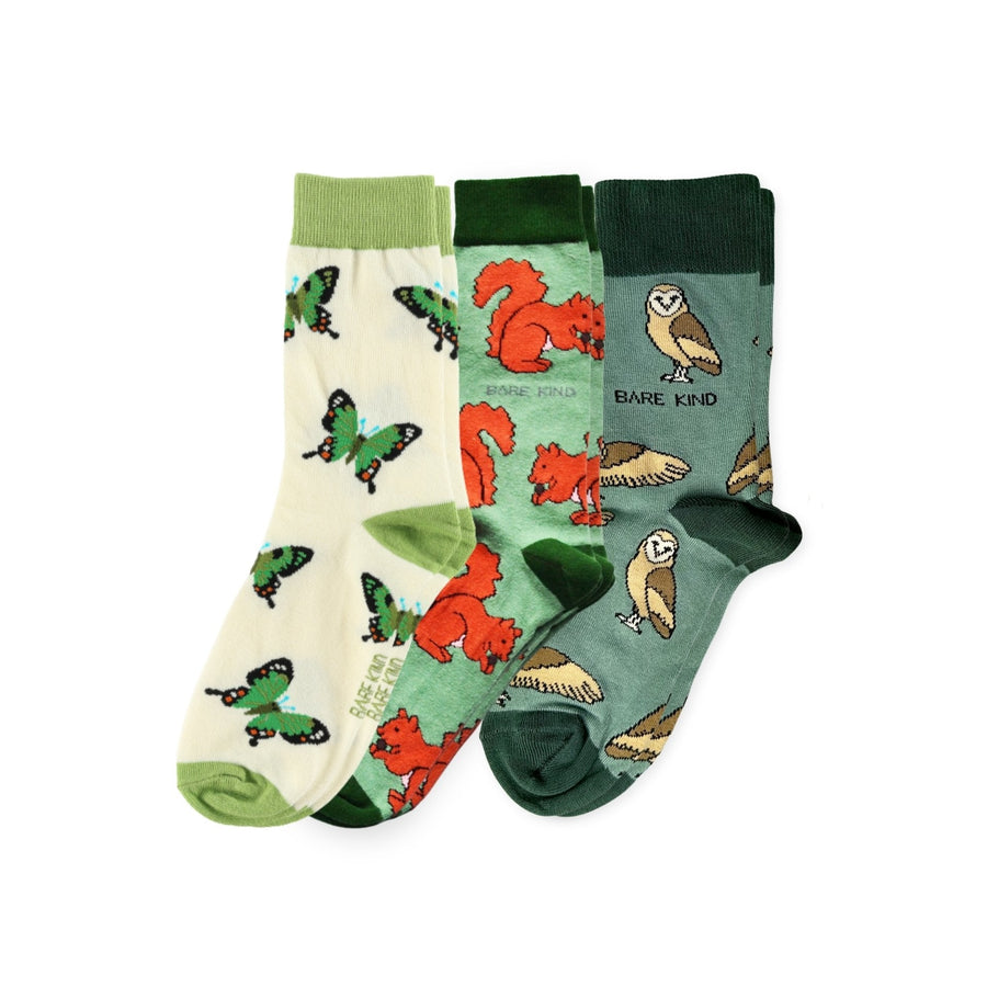 Green Woodland Wildlife Bundle of 3 | UK Adult 4-7