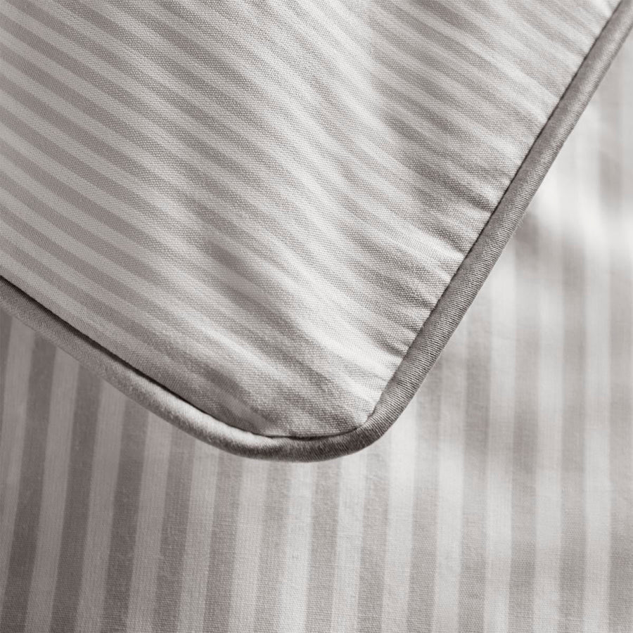 Dip & Doze The Striped Pillow Cases, Set of Two Grey Stripe