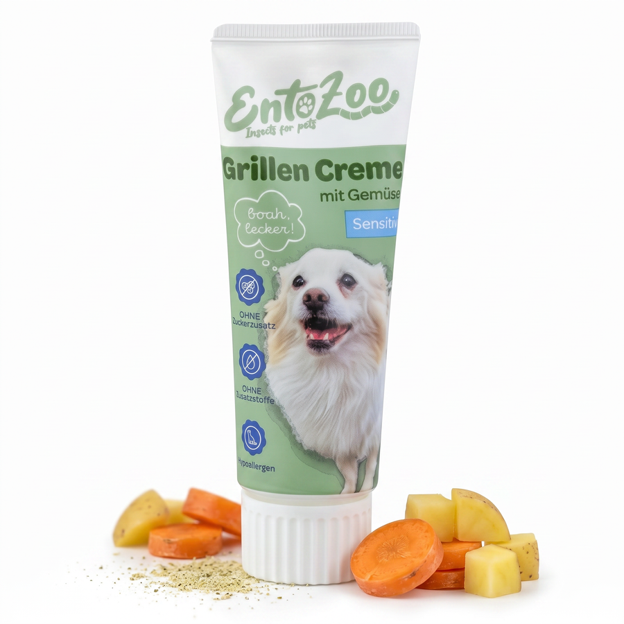 EntoZoo - Grillen Creme - Sensitiv - mit Gemüse - 12x75g