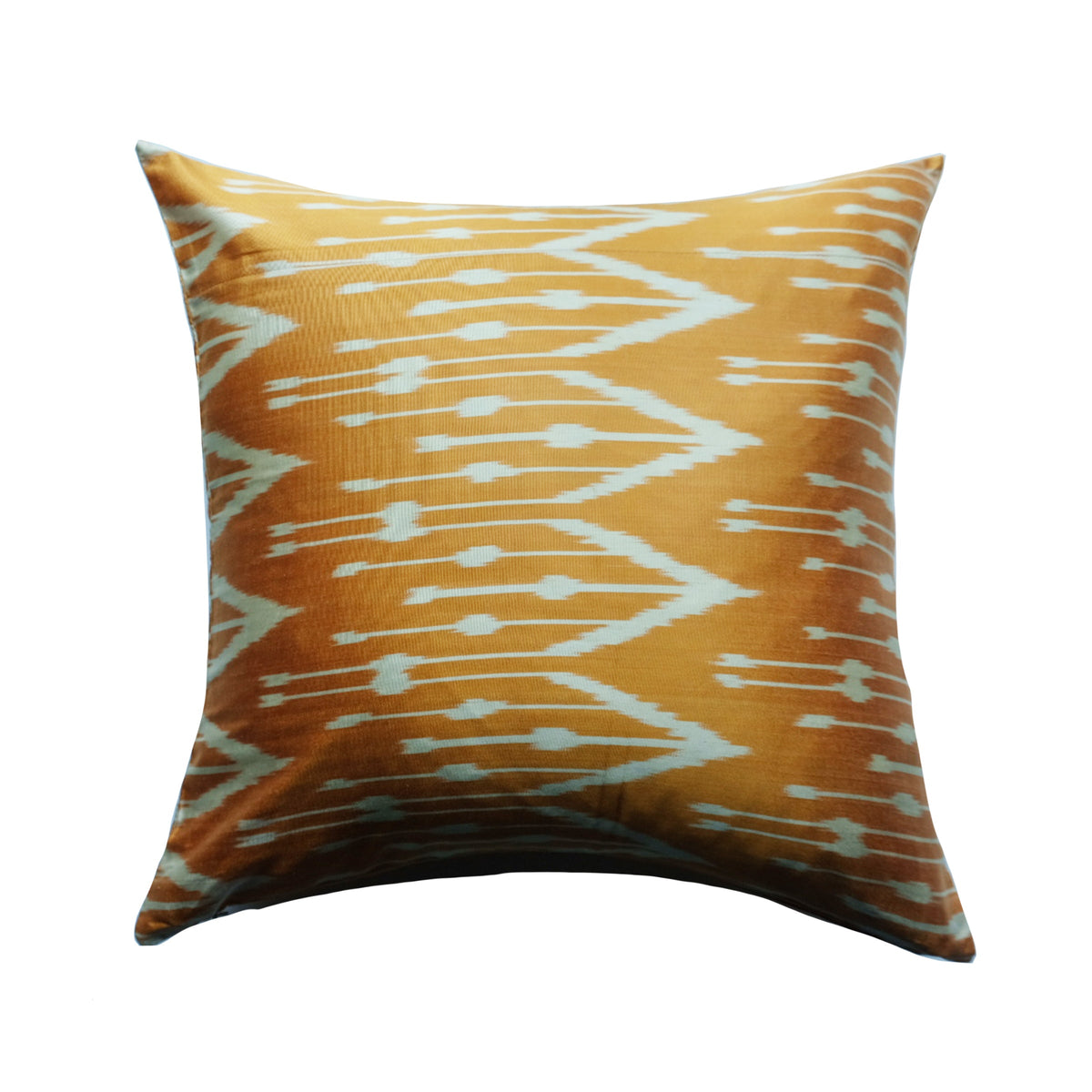 Gurun Silk Ikat Pillow - 20" x 20" / Orange
