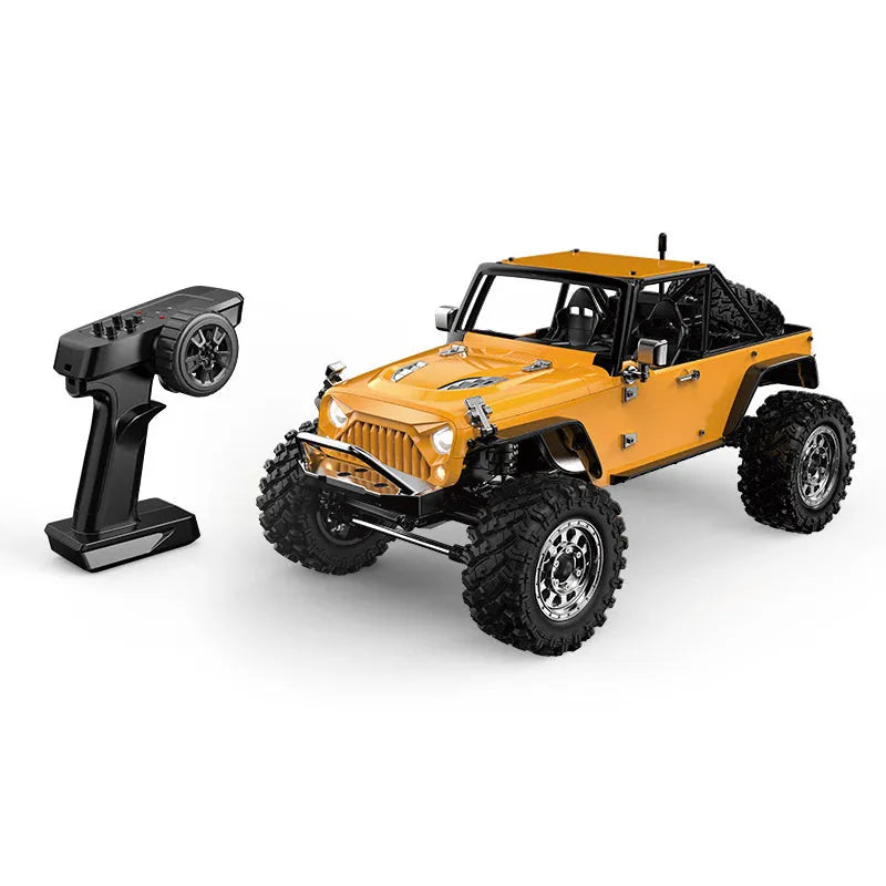 MJX Hyper Go H12Y+ 1/12 Scale High-Torque 3650 Brushless Aluminum Shell RC Rock Crawler - Yellow H12Y+(Sensored Brushless Motor) / Closest Warehouse