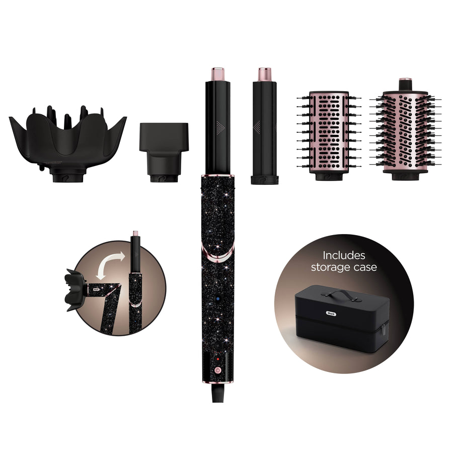 Shark FlexStyle Sparkle – Black Diamond Limited Edition 5-in-1 Air Styler & Hair Dryer Gift Set HD440JBUK