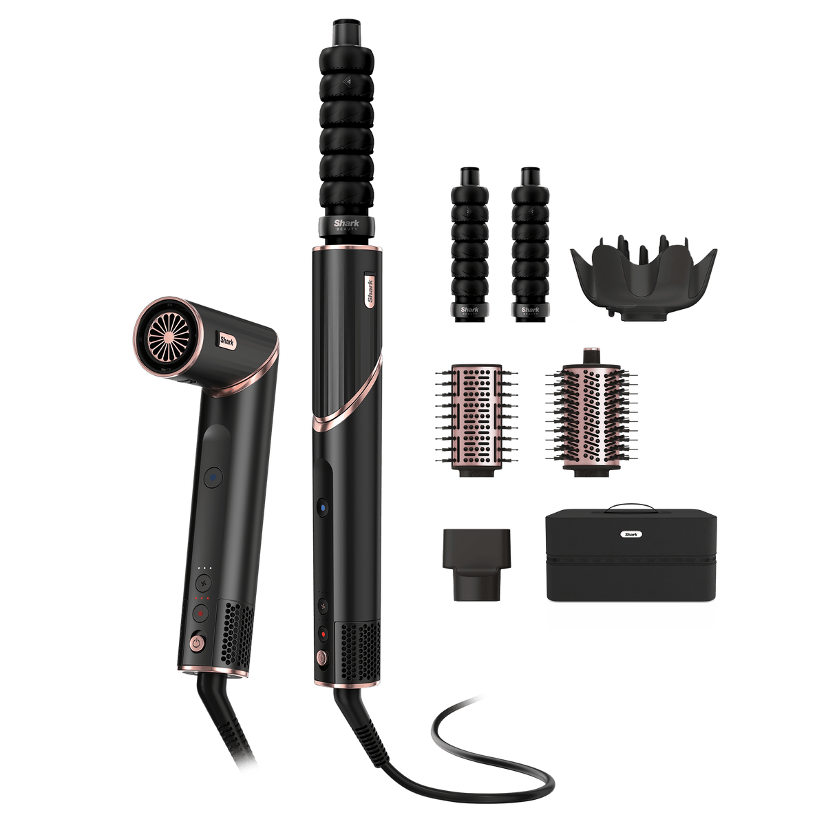 Shark FlexStyle 5-in-1 Air Styler & Hair Dryer with Storage Case in Black | HD446UK | by SharkNinja