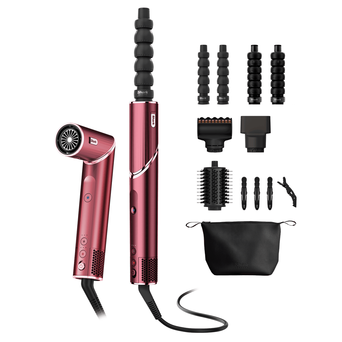 Shark FlexStyle 5-in-1 Air Styler & Hair Dryer Gift Set in Black Cherry | HD456CRUK | by SharkNinja