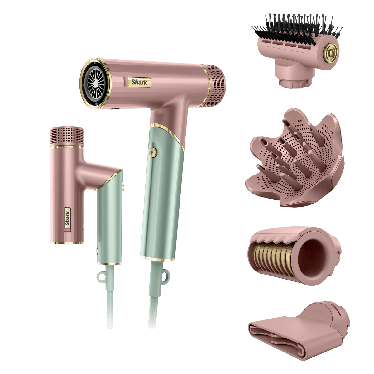 Shark SpeedStyle PRO FLEX 4-in1 High-Velocity Hair Dryer in Strawberry Matcha | HD542UKPK1 | by SharkNinja