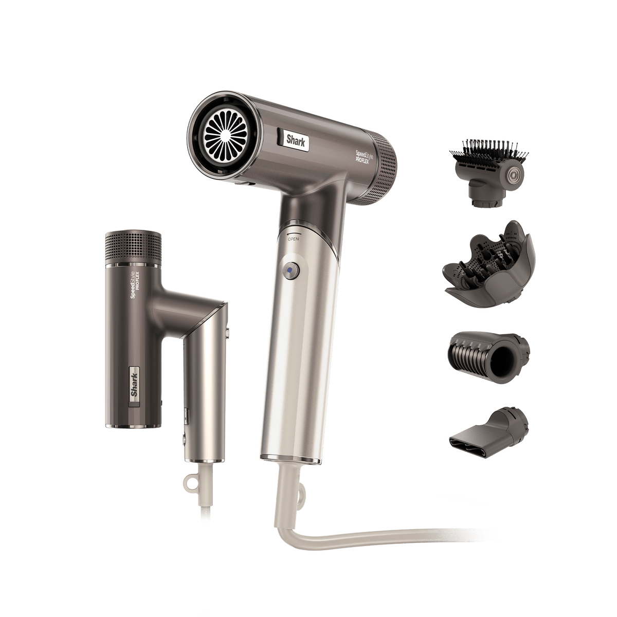 Shark SpeedStyle Pro FLEX 4-in-1 High-Velocity Hair Dryer System in Mocha Silver | HD542UK | by SharkNinja
