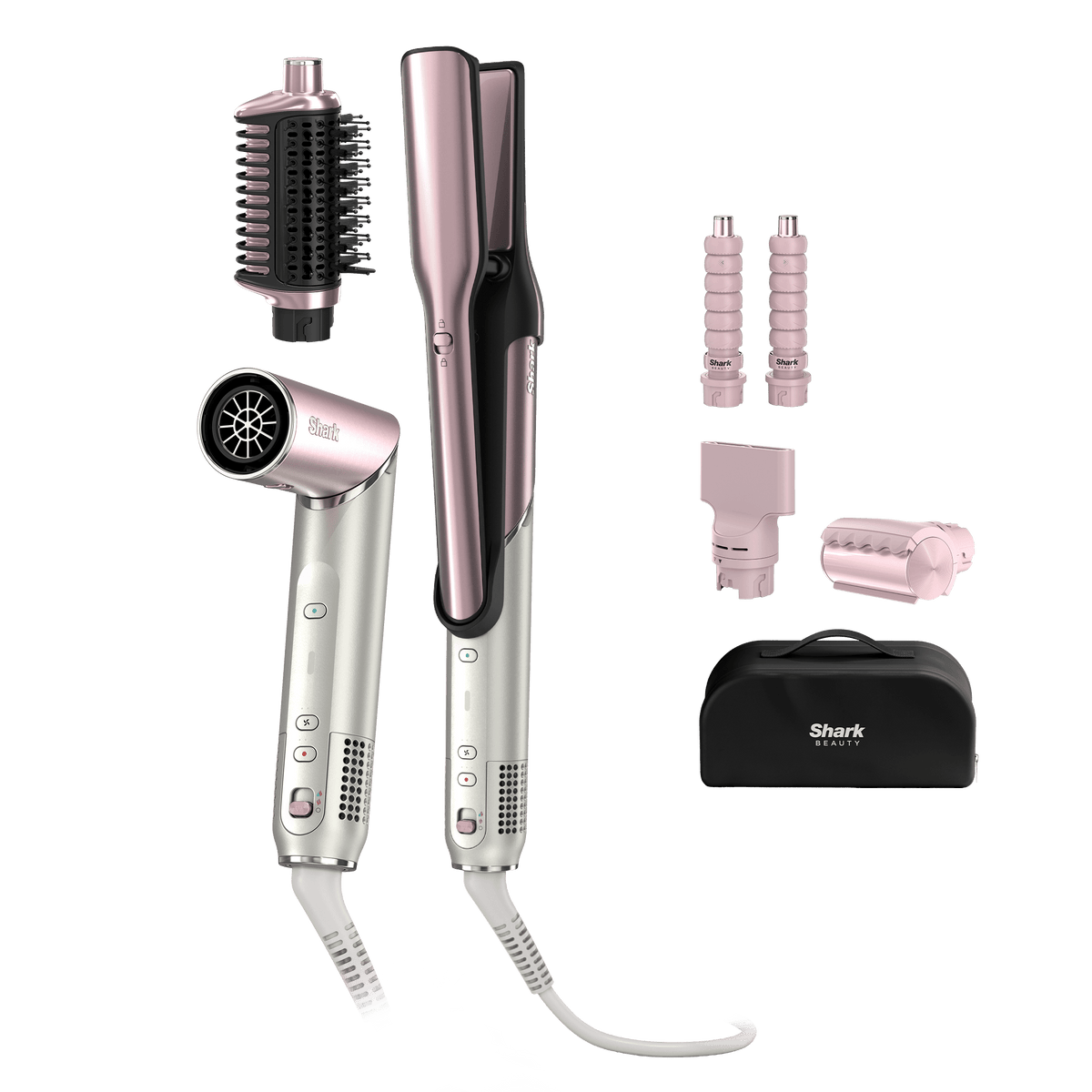 Shark Glam Ceramic & Air Styling and Drying System with FrizzFighter in Pink | HD6051SUKPK | by SharkNinja
